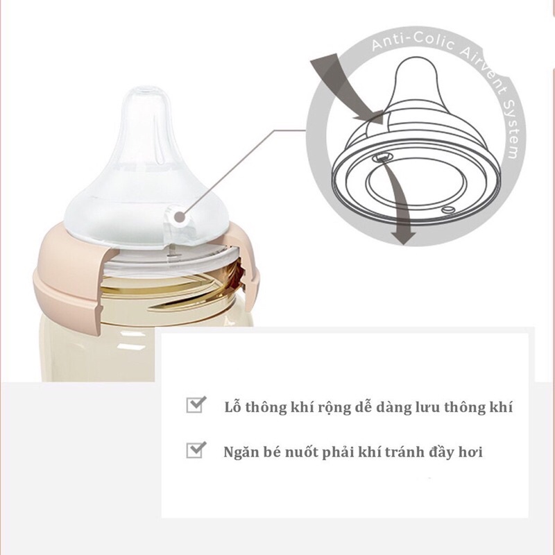 Núm ti tay thế bình Moyuum Hàn Quốc đủ size 1/2/3/4