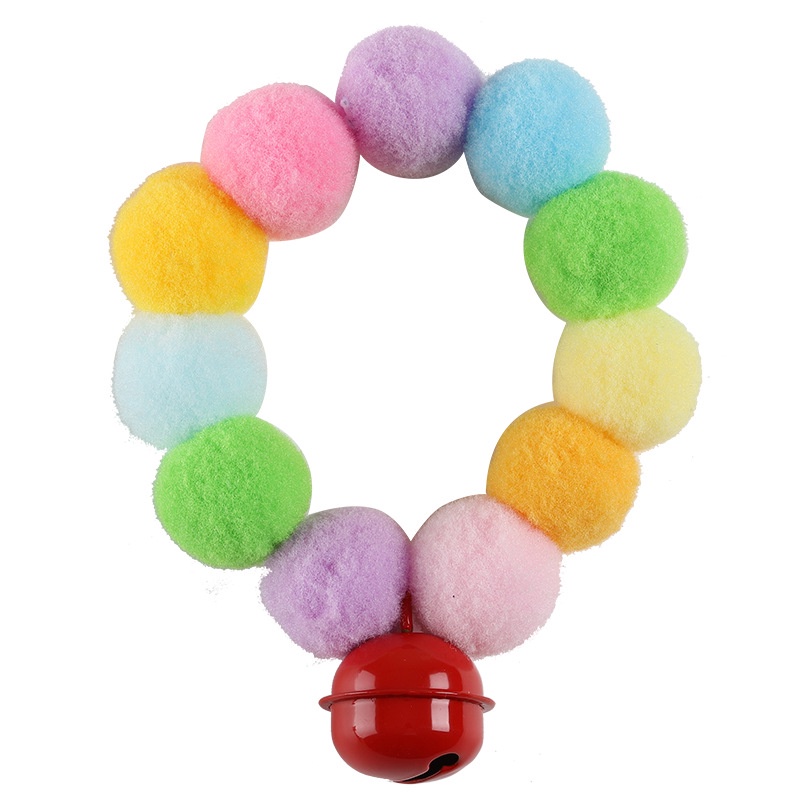 Vòng cổ trang trí banh lông xinh xắn dành cho thú cưng