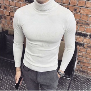 Áo len nam cao cổ 
