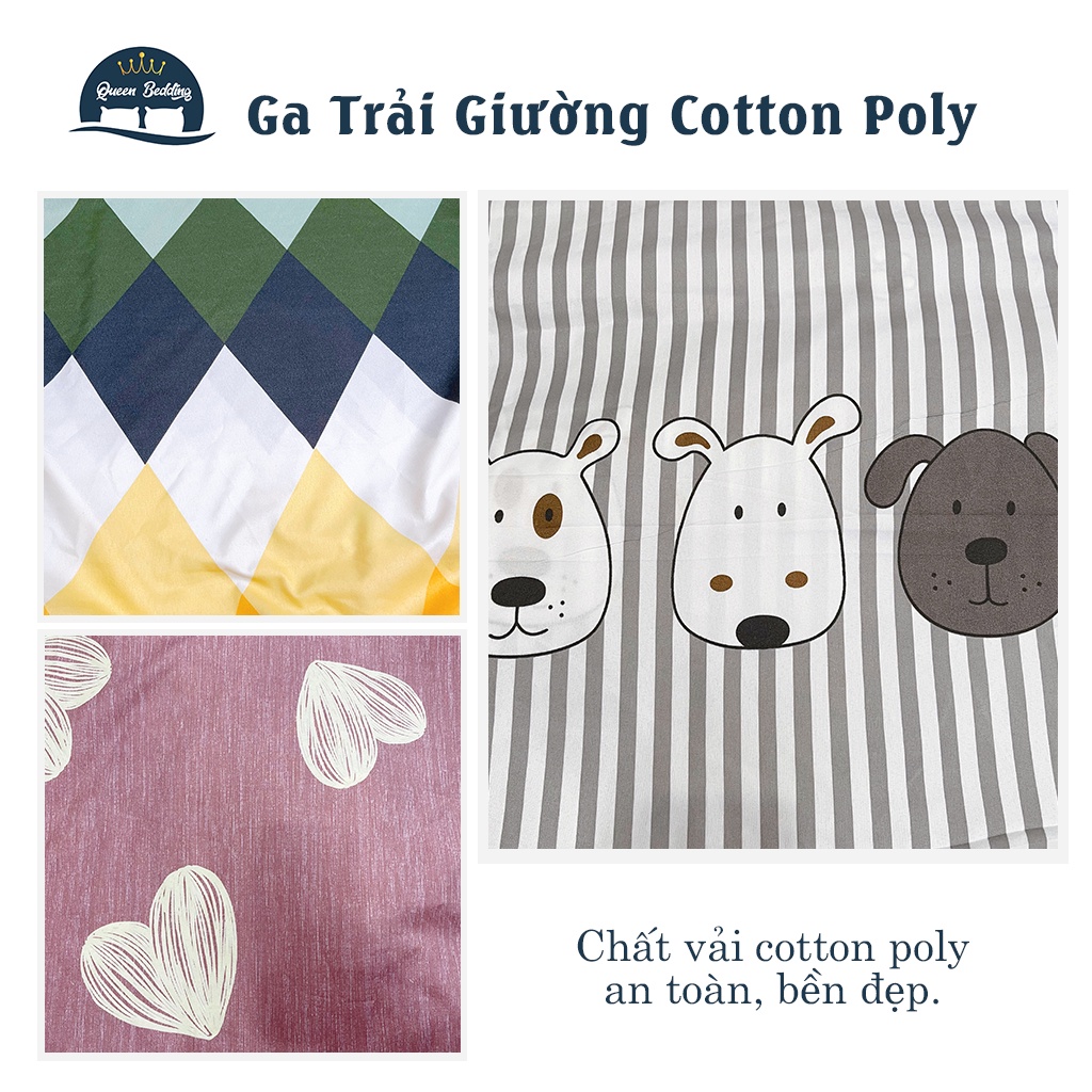 Ga Trải Giường Cotton Poly, Ga Nệm Drap Giường Đủ Size Đủ Màu