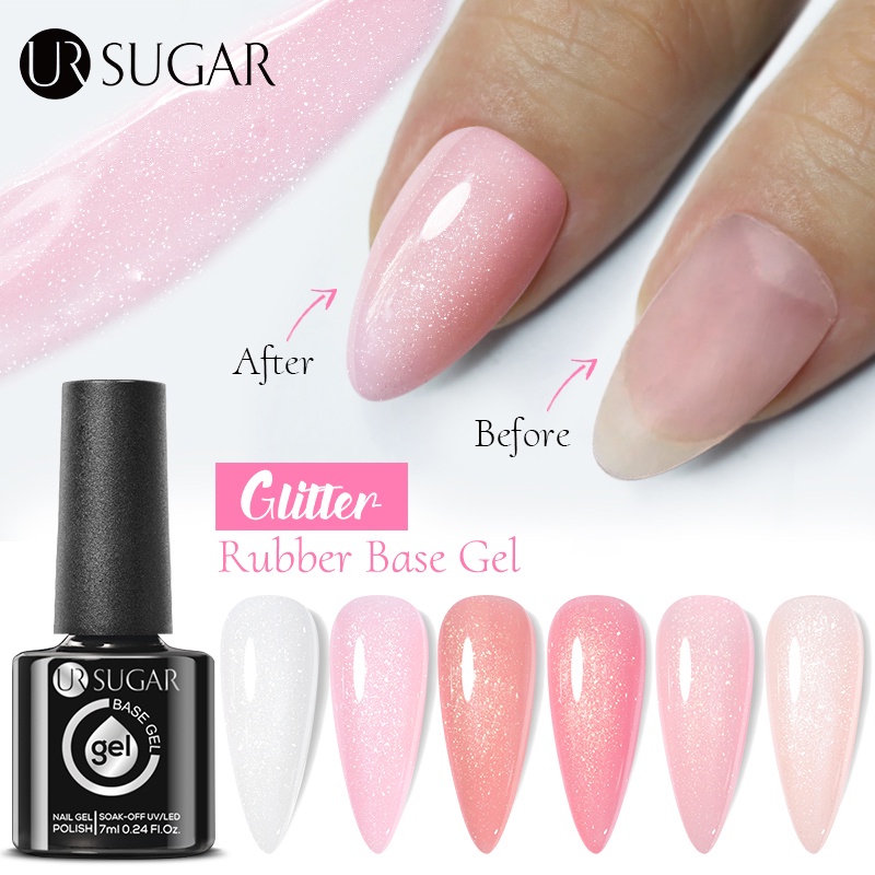 Lọ sơn gel UR SUGAR màu sắc lấp lánh trang trí móng thời trang 7ml