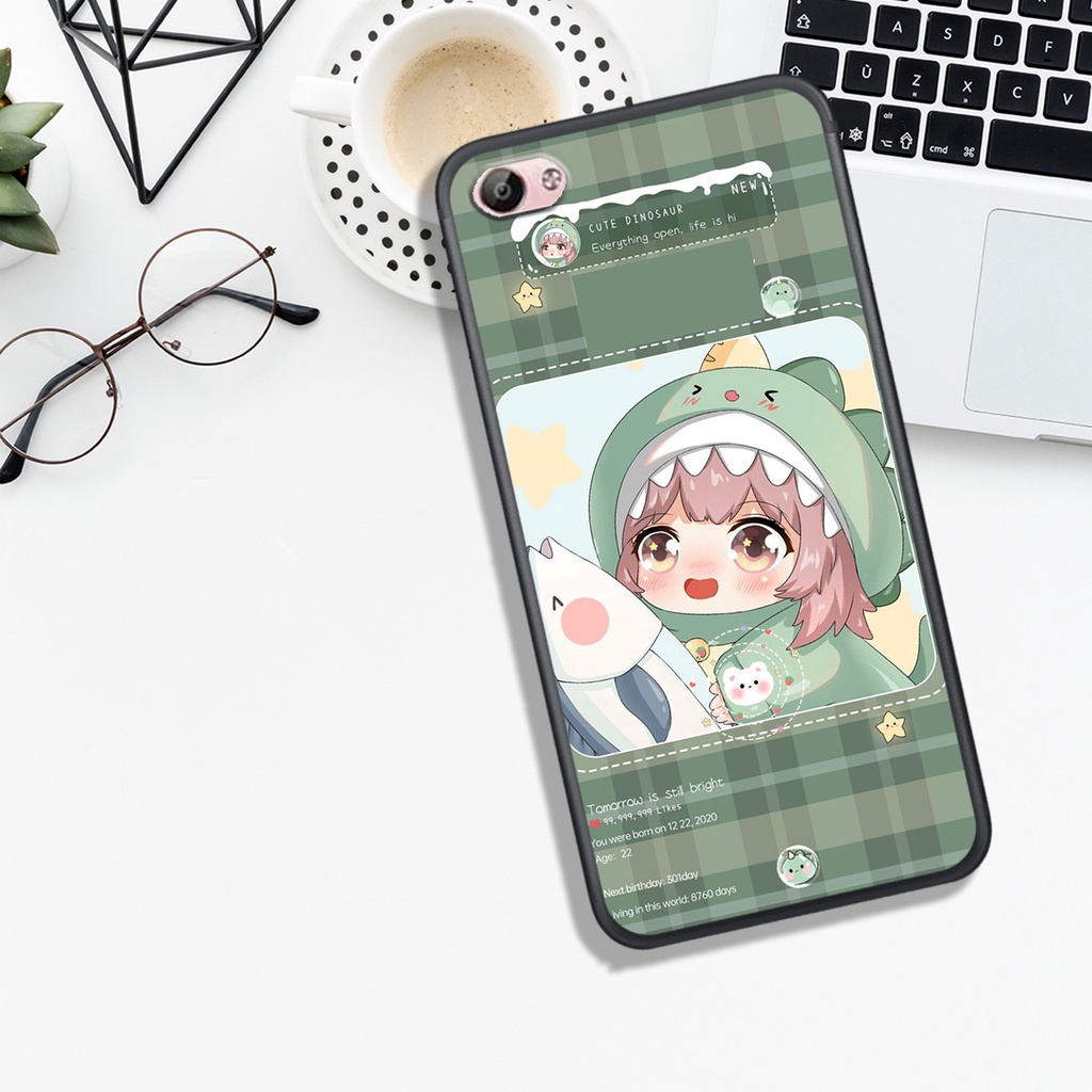 [HOT]ỐP VIVO Y53/Y55/Y66/Y67 , IN HÌNH KHỦNG LONG CHIBI SIÊU DỄ THƯƠNG.