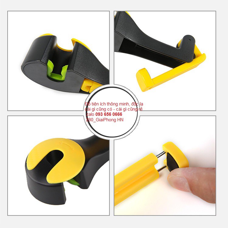 Móc treo đồ kèm giá đỡ điện thoại trên ô tô | BigBuy360 - bigbuy360.vn