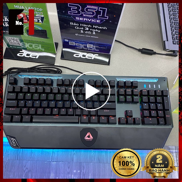 Bàn Phím Cơ Keycap Xuyên Led Gaming VSP VM02 Led Rgb Bàn Phím Máy Tính Laptop Pc Chơi Game Có Dây