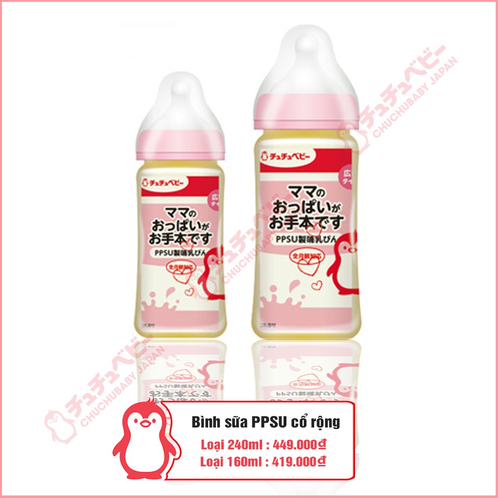 Bình sữa Chuchu Baby 150ml-240ml nhựa PPSU