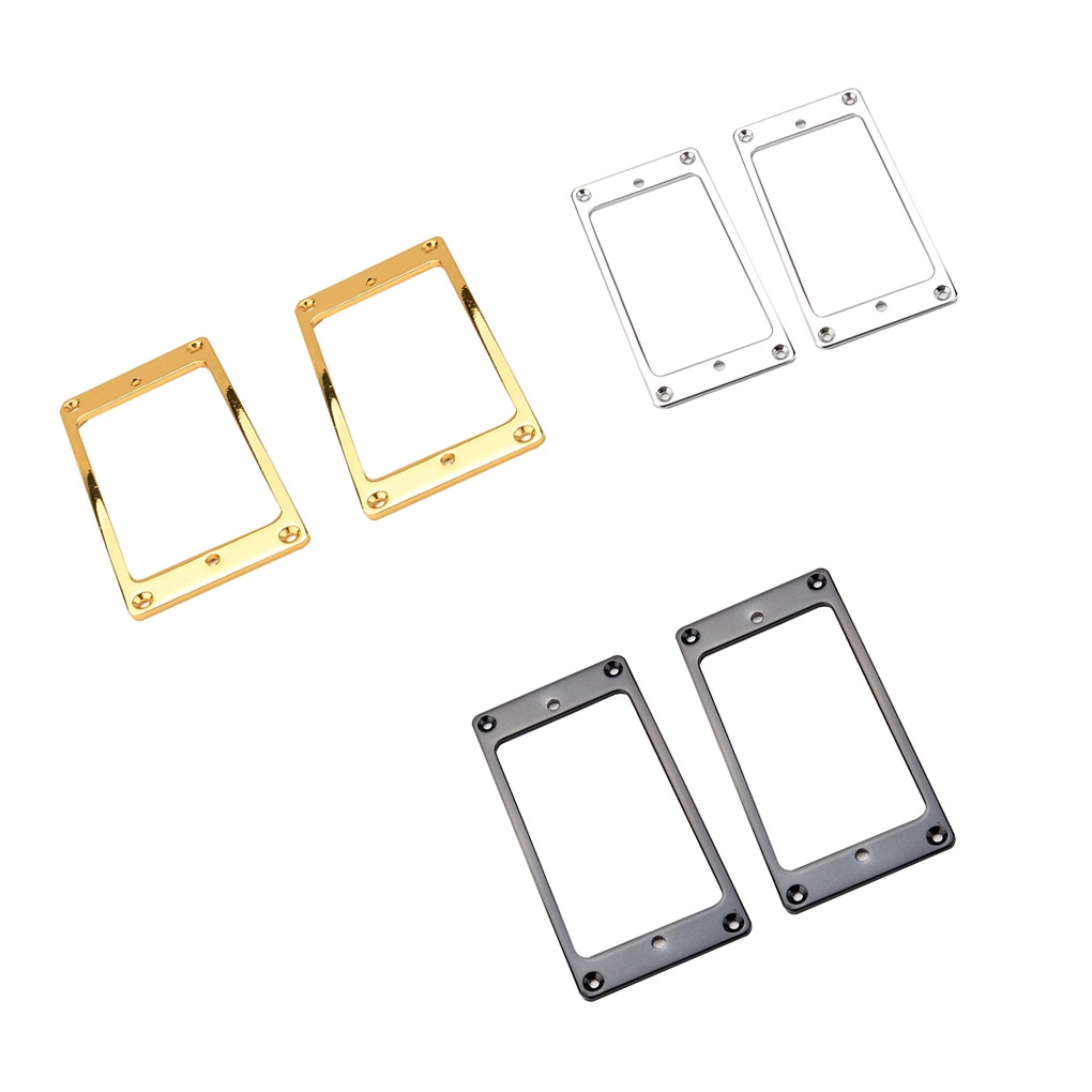 [GLOBAL] 2PCS Metal Electric Guitar Pickup Humbucker Flat Base Mounting Ring Inside Frame Musical Instrument Accessory
