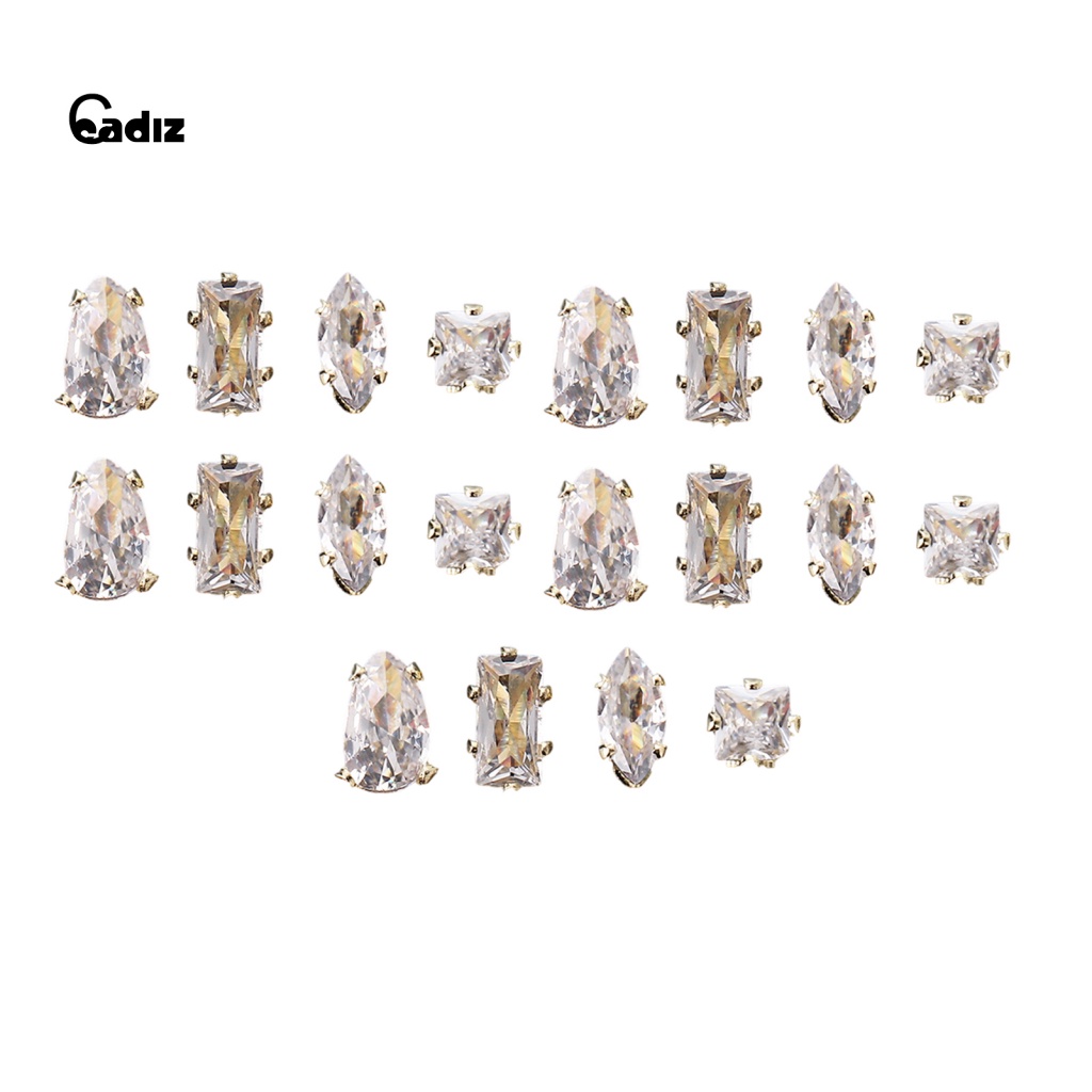 Phụ Kiện Kim Loại Hình Chữ Nhật Trang Trí Móng Tay Nghệ Thuật DIY