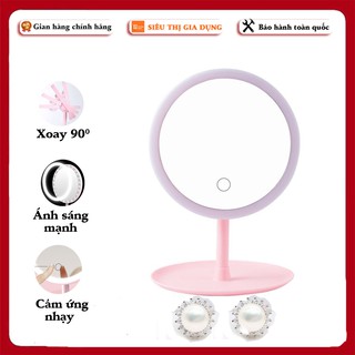 Gương để bàn trang điểm có đèn led, gương đèn led cảm ứng cho phái đẹp - hàng có sẵn