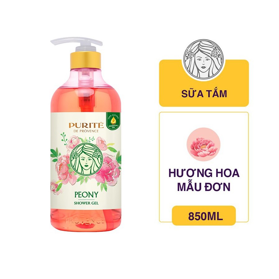 Sữa Tắm Purité Hoa Mẫu Đơn 850ml - V20_HT