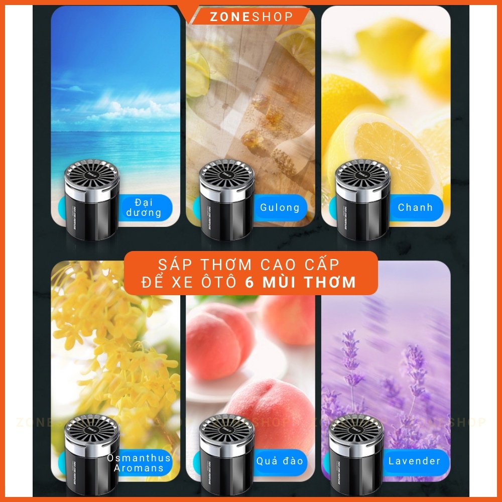 Sáp thơm ô tô, phòng ngủ, bàn làm việc cao cấp ZONECAR - THALO nhập khẩu Châu Âu, lọc khí, trang trí xe hơi