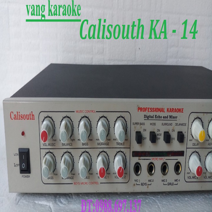 vang karaoke kalisouth KA-14 Trắng - mixer echo