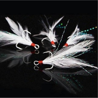 Lưỡi lure ba tiêu có lông đuôi (Vỉ 4c) câu cá
