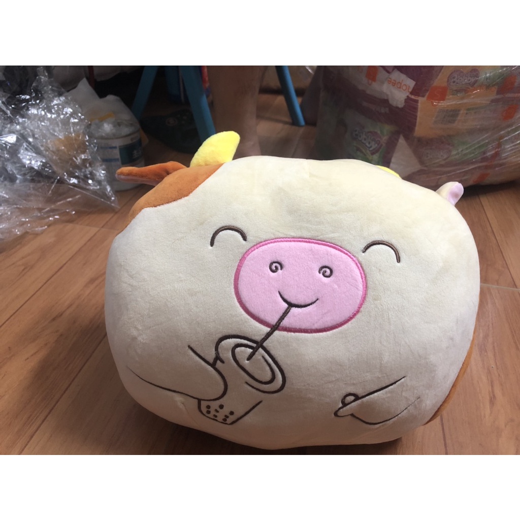 Sét Chăn Gối Cho Bé Quà Tặng Bobby Hình Bò Sữa Và Bộ Chăn Đa năng Hình Mèo Con