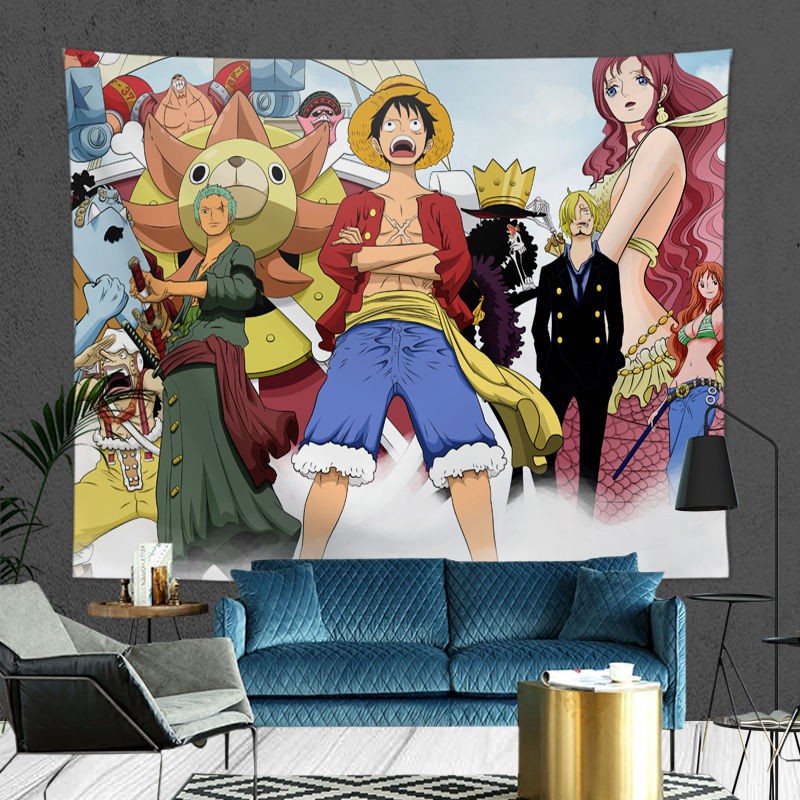 Thảm Treo Tường Trang Trí Hình Nhân Vật Luffy Trong Phim One Piece Naruto