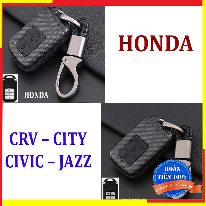 Bao bọc chìa khóa cacbon cao cấp các dòng xe hãng Honda: CRV–CITY–CIVIC–JAZZ