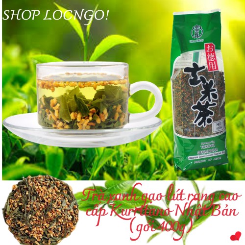 Trà xanh gạo lứt rang cao cấp Kurritano Nhật Bản (gói 400g) by Shop LocNg