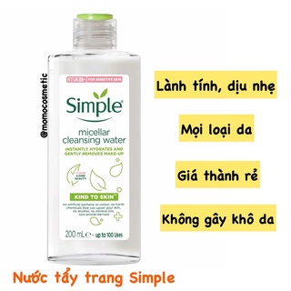 Nước tẩy trang Simple