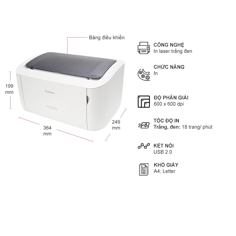Máy In Laser Đơn Năng Canon LBP6030- Hàng Chính Hãng | BigBuy360 - bigbuy360.vn