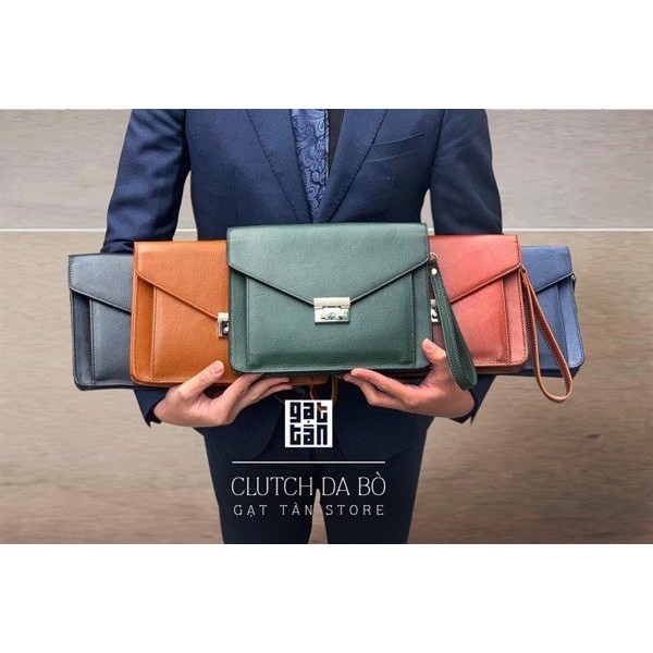 [BẢO HÀNH TRỌN ĐỜI] Clutch Nam / Clutch Công Sở Cao Cấp Hàng Đẹp Gạt Tàn Store / Cam Kết Da Bò Thật 100% - CL 49