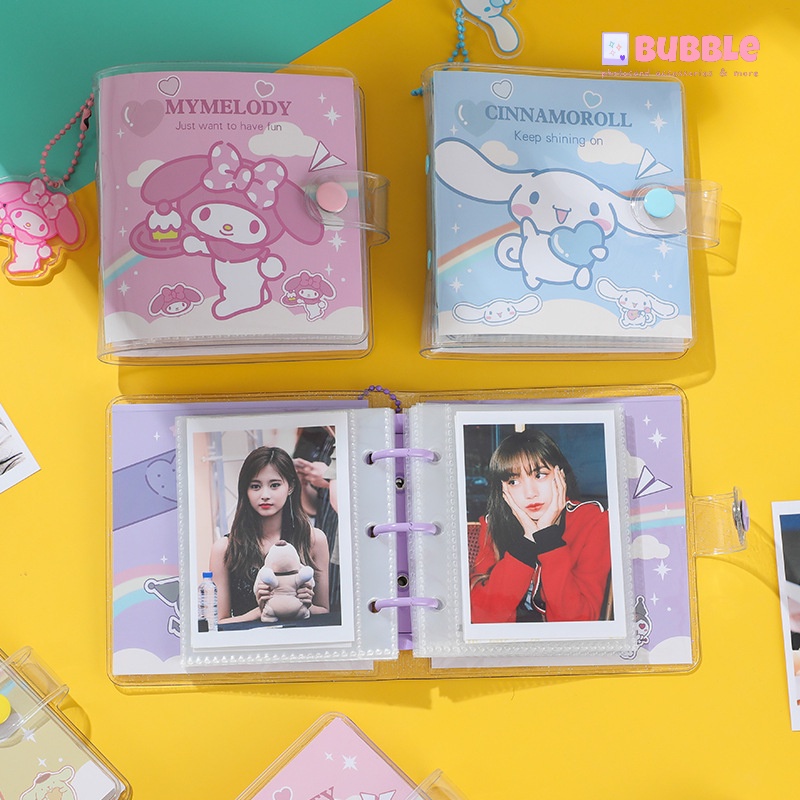 Mini binder Sanrio collect book Kuromi Cinnamoroll Pompompurin album ảnh sổ ảnh đựng card thẻ bài sổ còng Kpop Anime