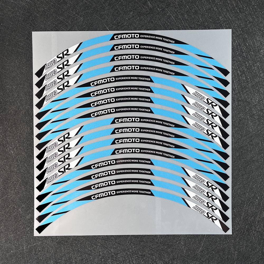 Set 16 Miếng Dán Phản Quang 17 inch Chống Thấm Nước Trang Trí Vành Bánh Xe Mô Tô CFMOTO 250SR