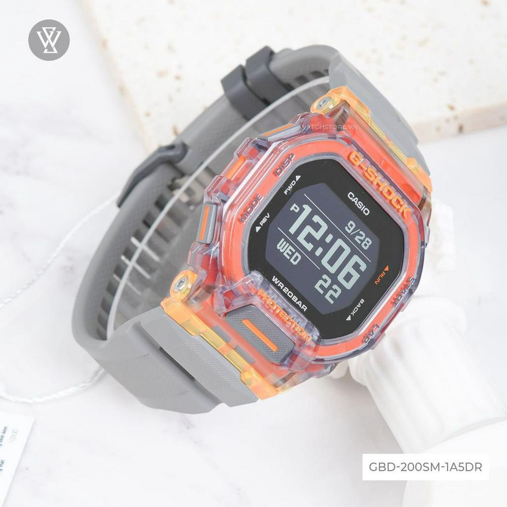 Đồng Hồ Điện Tử Nam Casio G-Shock WATCHSTORE GBD-200SM-1A5DR Thiết Kế Mặt Kính Khoáng 46mm Phong Cách Trẻ Trung