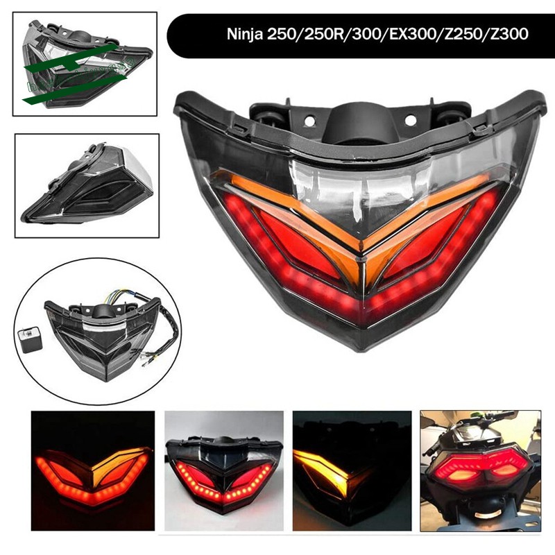 Đèn Led Đuôi Xe Mô Tô Kawasaki Ninja 250 300 Ex300 Z250 2013-2018