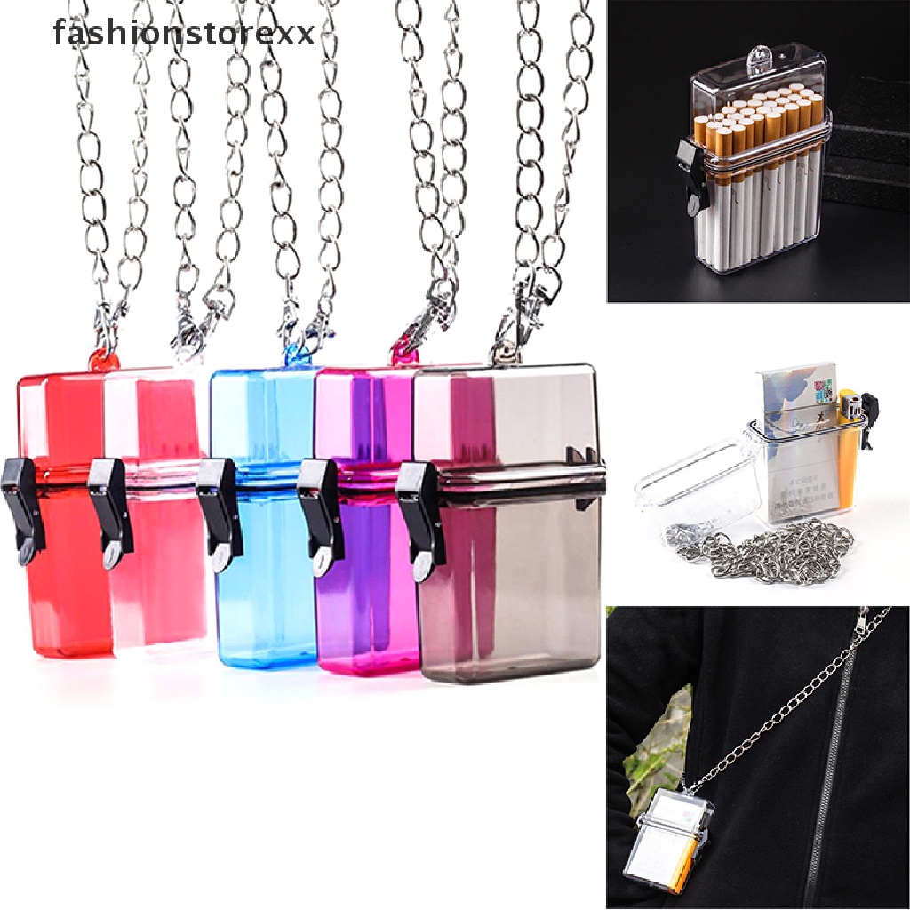 Hộp đựng thuốc lá bằng nhựa chống thấm nước có dây xích treo tiện dụng đa năng