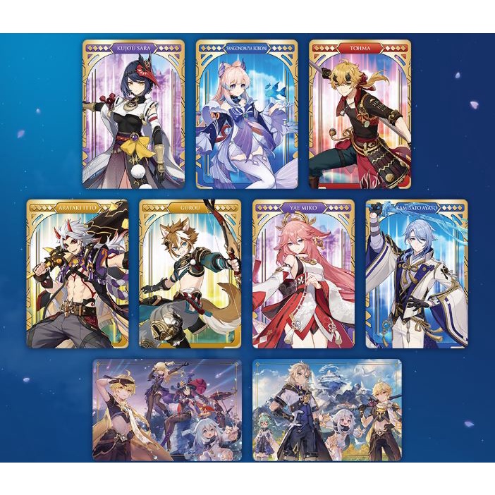 Pack Thẻ Bài Genshin Impact Metal Collection Chính Hãng Chưa Bóc mới 100%