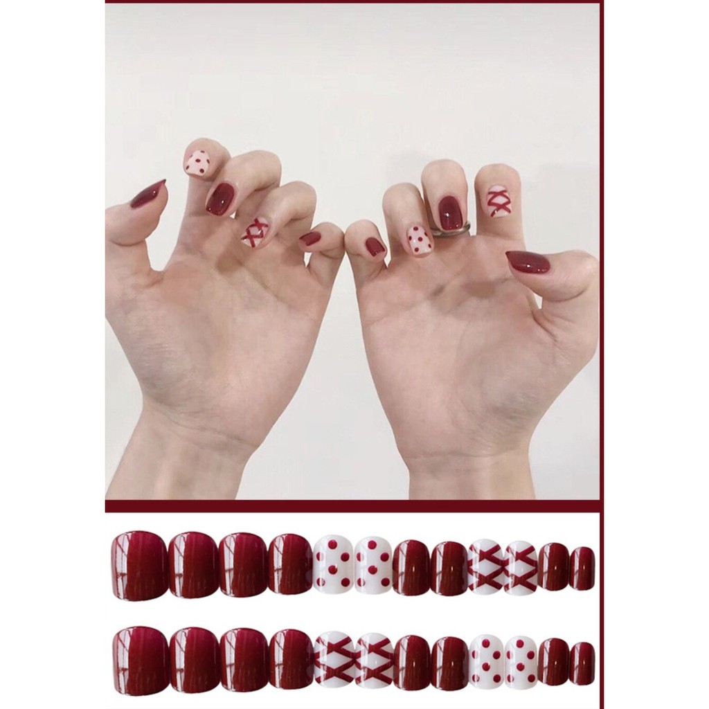 bộ 24 móng tay giả nails