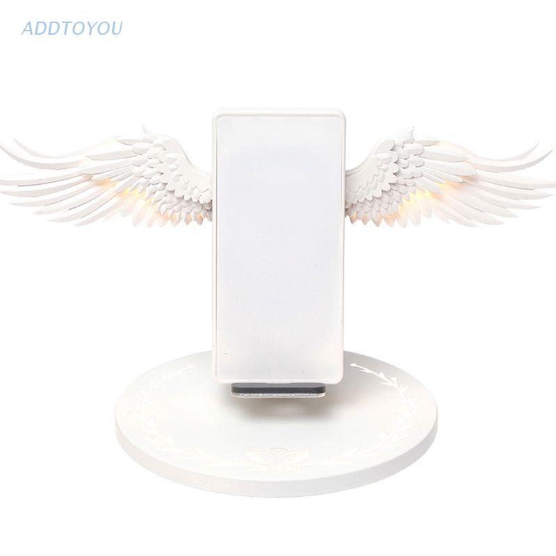 (3C) Giá Đỡ Sạc Không Dây 10w Hình Cánh Thiên Thần Cho Iphone Samsung Huawei Xiaomi Mobile Phone Điện Thoại