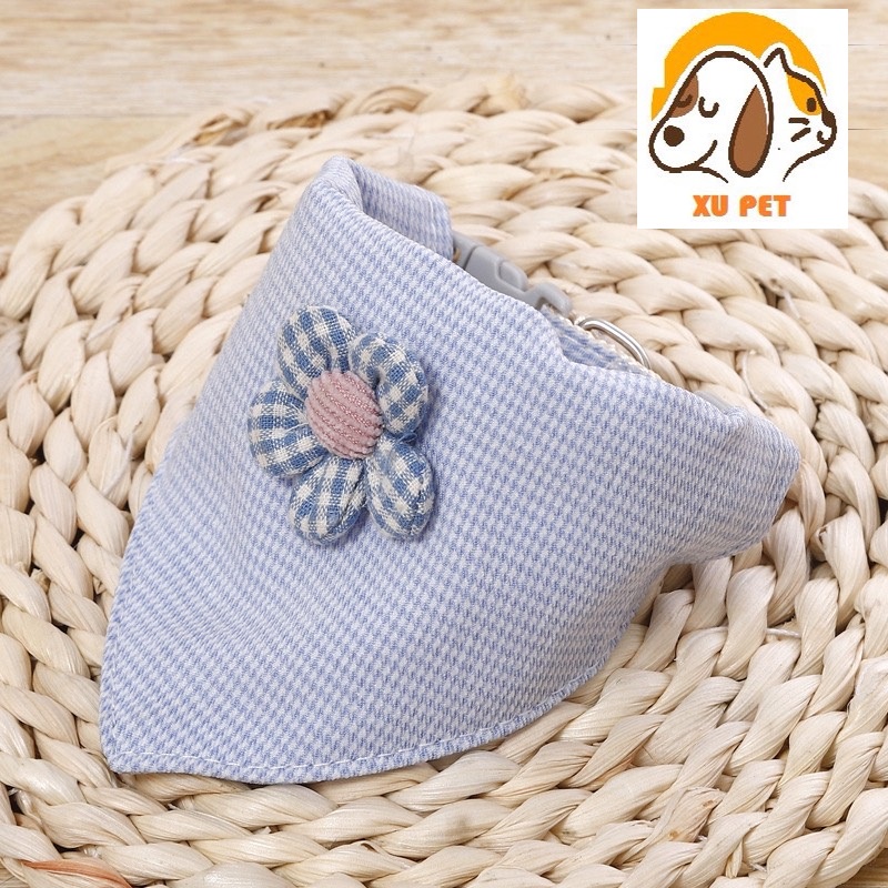Yếm Vải/ Khăn Quàng Cổ Cho Chó Mèo Phong Cách Hàn Quốc