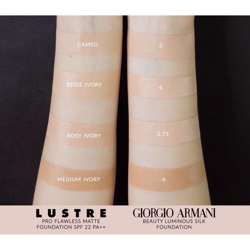 Kem nền Lustre Pro Flawless Matte Foundation (Hàn Quốc) - Bản dupe hoàn hảo của Giorgio Armani luminous silk foundation