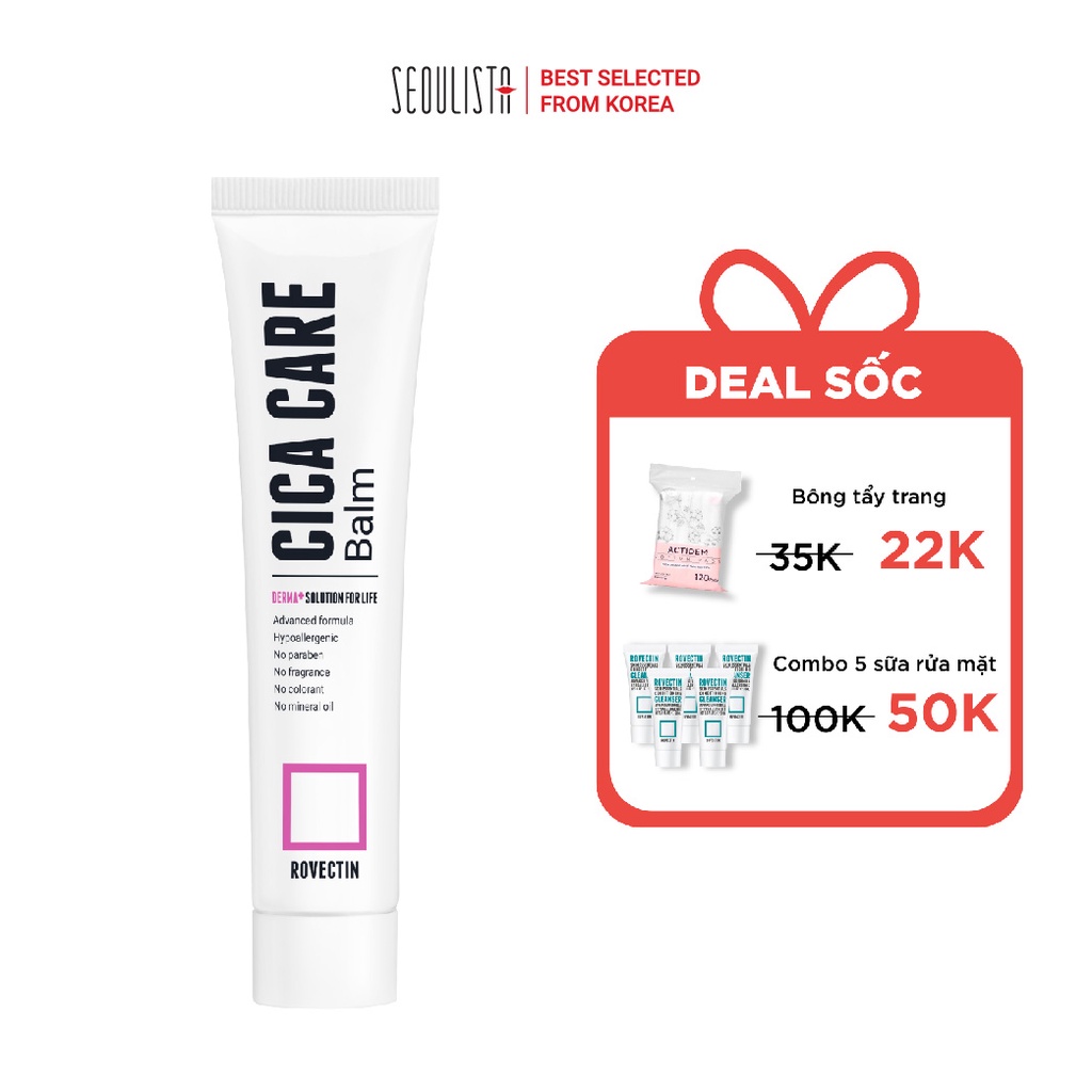 Kem dưỡng phục hồi da mụn ROVECTIN Skin Essentials Cica Care Balm