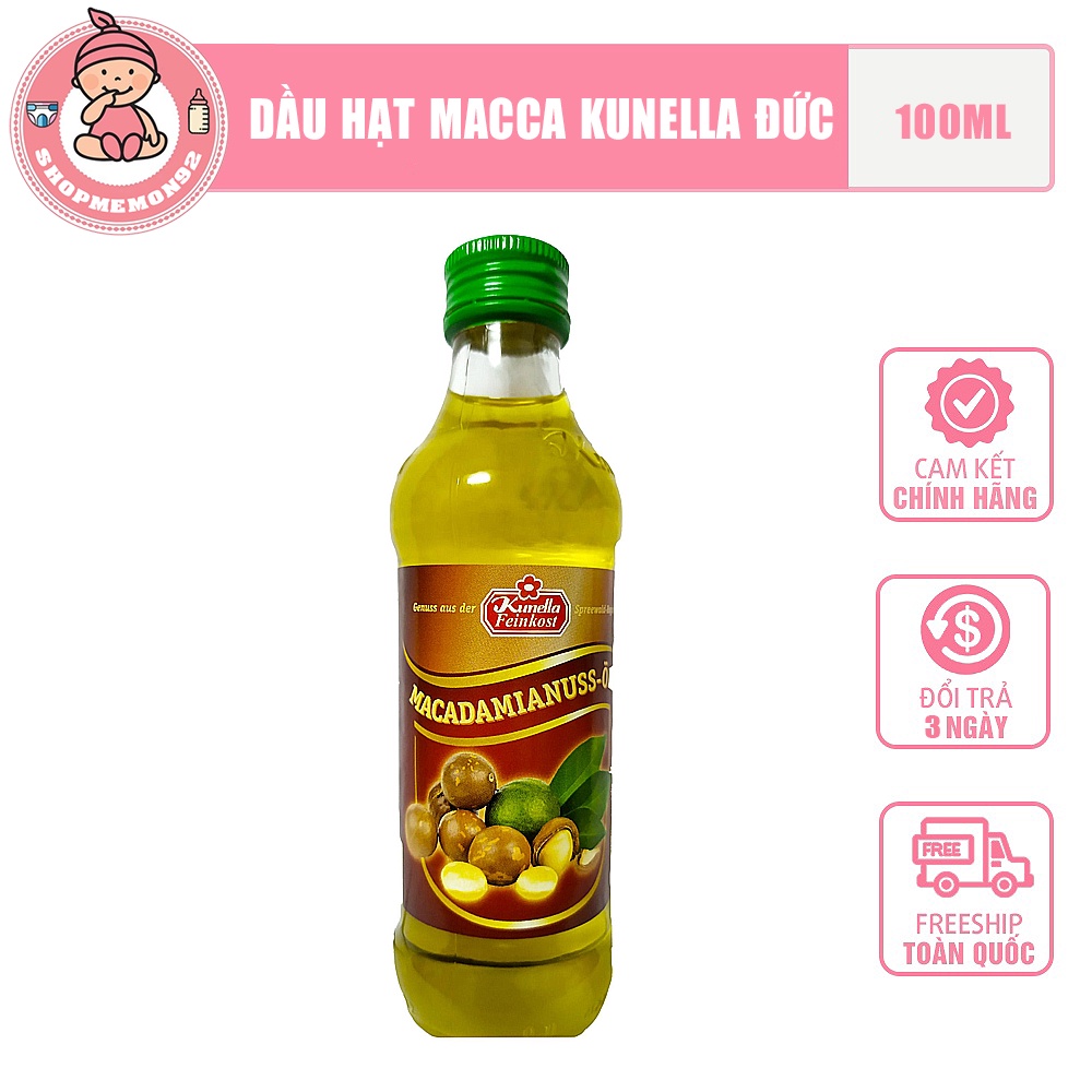 Dầu hạt Macca nguyên chất Kunella Đức 100ml cho bé date 6/2023