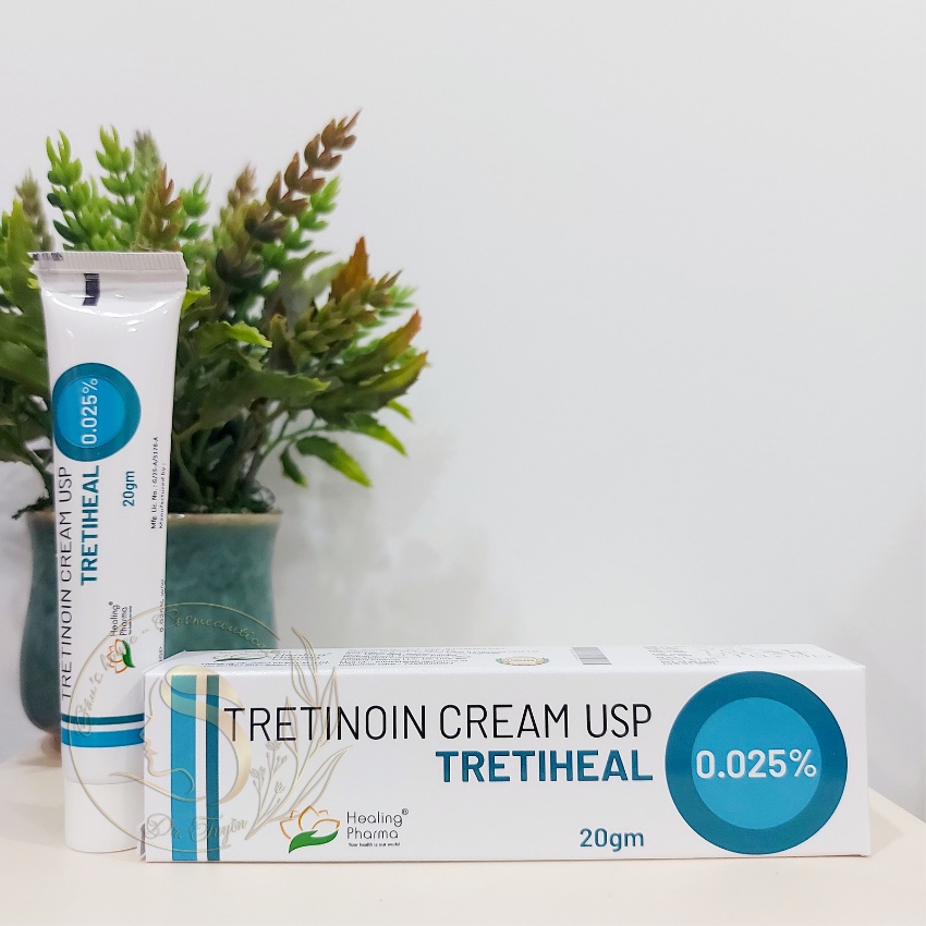 Tretiheal - Tretiheal USP Cream 0.025/0.05/0.1% Kem hỗ trợ giảm và ngăn ngừa mụn, trẻ hóa da, thu nhỏ lỗ chân lông 20g