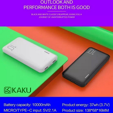 [FREESHIP] PIN SẠC DỰ PHÒNG KAKU 10.000MAH - 20.000MAH CHÍNH HÃNG