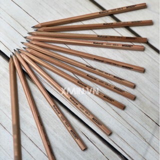 Hộp chì 2b marco natural thân gỗ mộc 6000-12cb