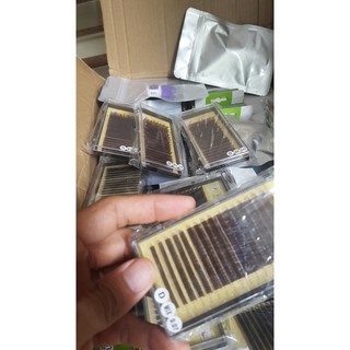 Mi nối , Mi nối màu nâu , Mi nâu , Mi volume 0.07 màu nâu mix size , Mi nâu 16 line
