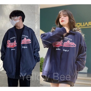 Áo khoác dù 2 lớp nam nữ, áo khoác bomber dù varsity jacket simbalion