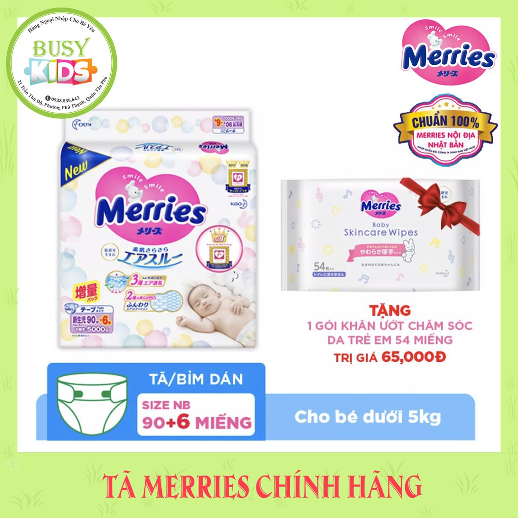 {Tặng Quà} Tã Merries nội địa Nhật nhập khẩu chính hãng Kao VN- Đủ Size NB90,S82,M64,L54,XL44-M58/L44/XL38/XXL26