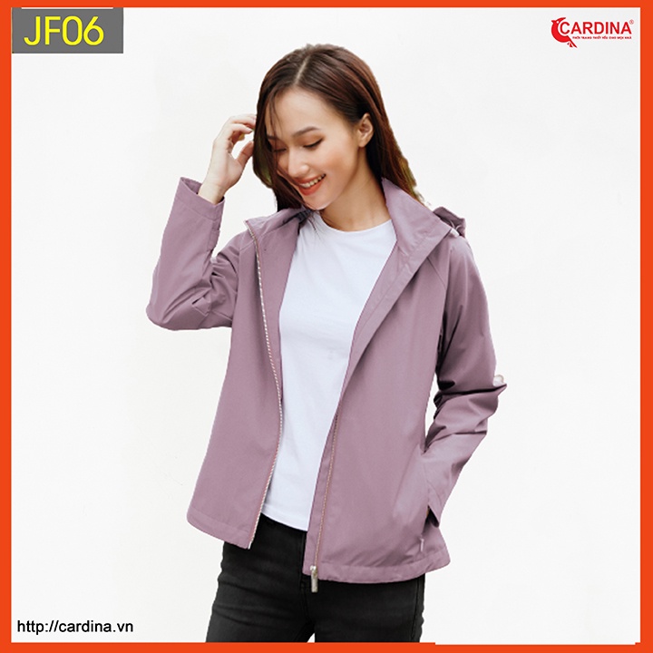 Áo JACKET nữ CARDINA chất gió chipu cao cấp 2 lớp chống nước kiểu dáng trẻ trung JF.