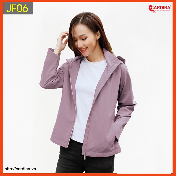 Áo JACKET nữ CARDINA chất gió chipu cao cấp 2 lớp chống nước kiểu dáng trẻ trung JF