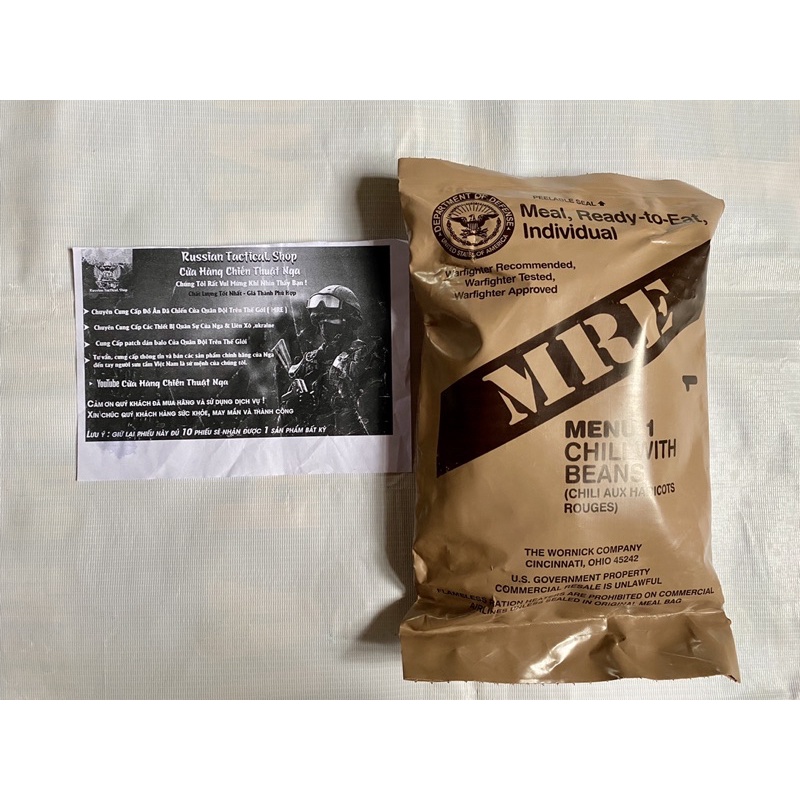 Đồ Ăn Lính Mỹ MRE Mỹ - Đồ ăn trong quân đội của lính Mỹ ( Menu 1-24 )