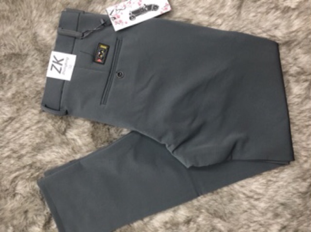 Quần Tây Âu Màu Xám Khói Ống Côn Vải Giản | BigBuy360 - bigbuy360.vn