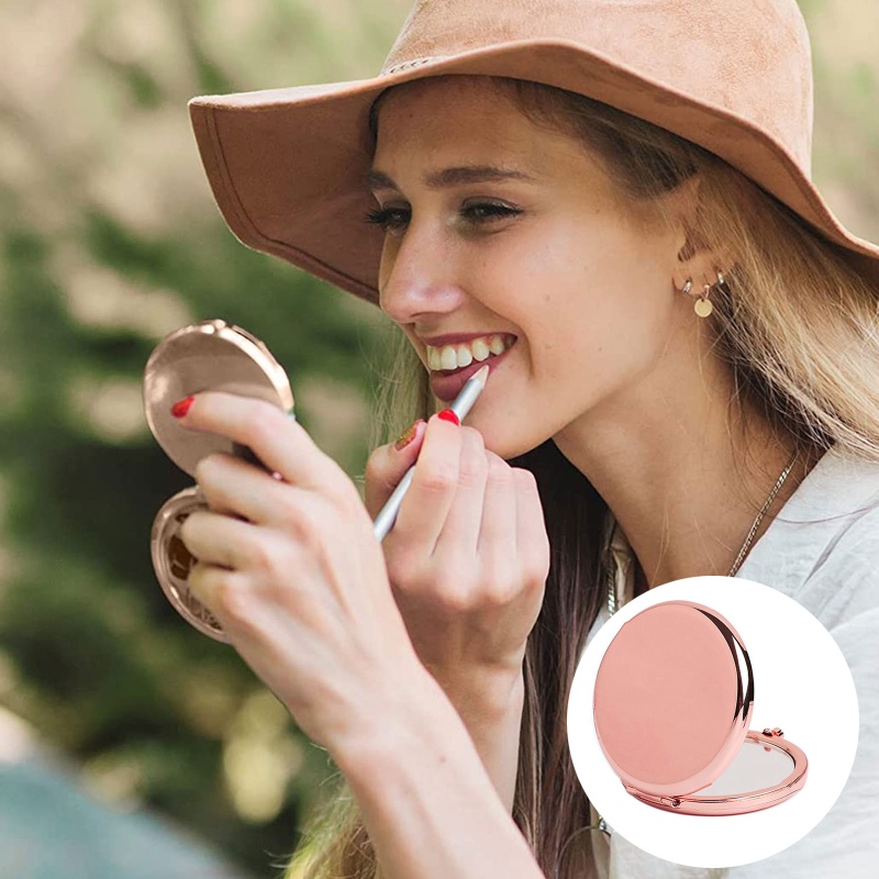 Gương Trang Điểm Mini YOUYO Màu Vàng / Bạc Kiểu Dáng Cổ Điển