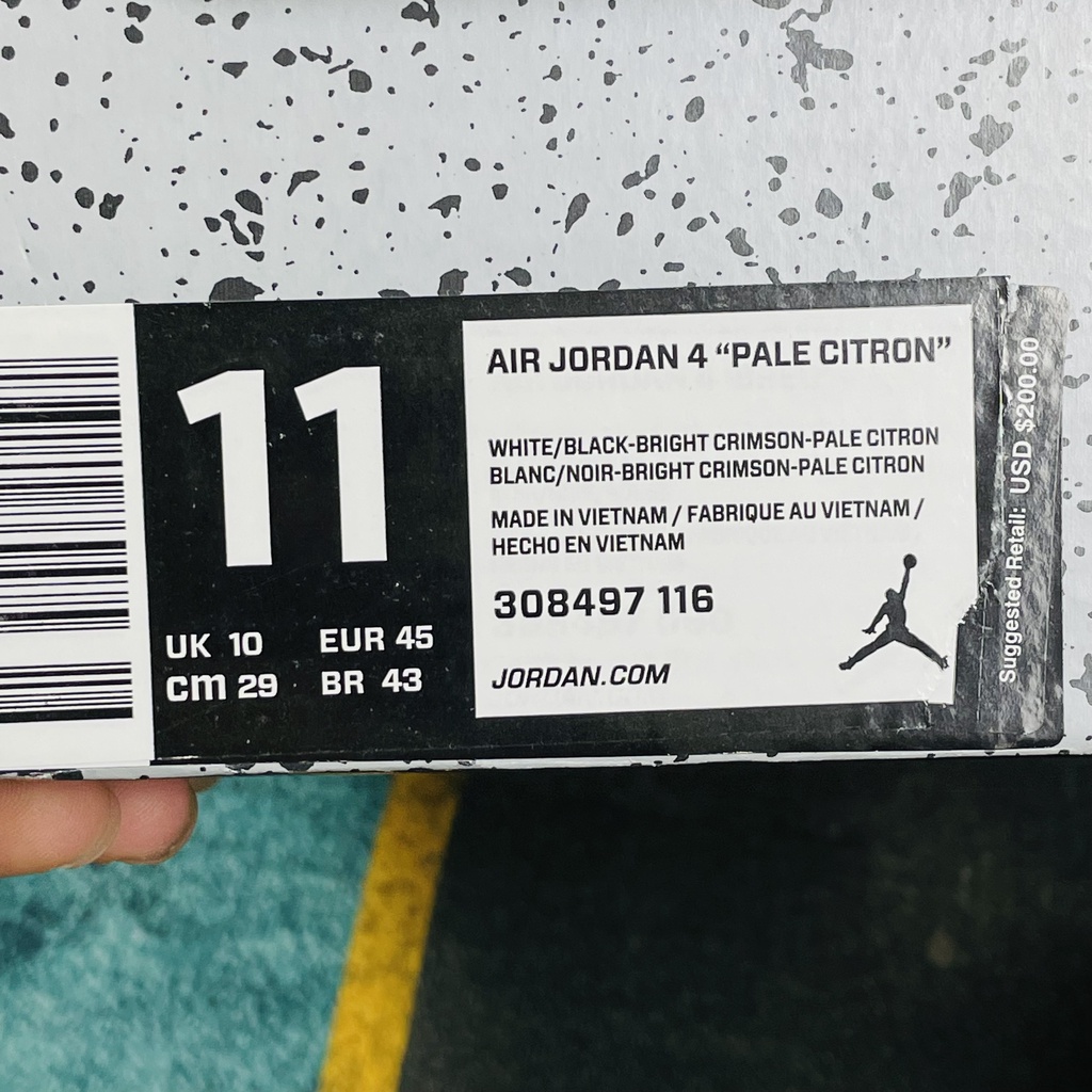 Giày sneaker AJ4 White Cement  - Bản da nhăn Fullbox - GIÀY KHÚC CẢNH