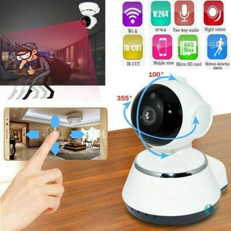 Camera Ip Wifi Không Dây 720p Hd V380