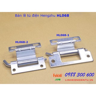 Bản lề tủ điện Hengzhu HL068-1 và HL068-2, chất liệu thép mạ sáng bóng, dài 60 và 80mm