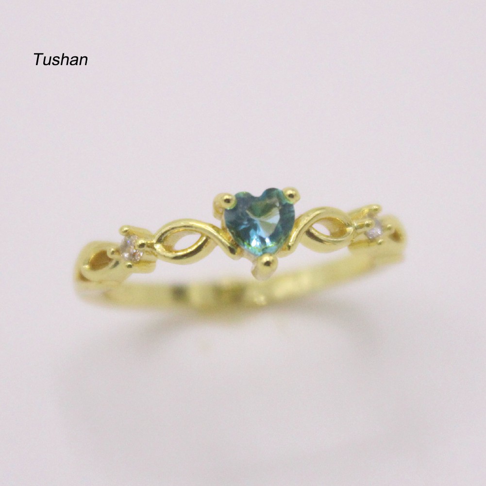 Dụng Cụ Kéo Căng TUSHNhẫn HợP Kim ĐíNh Đá HìNh Tim ThờI Trang